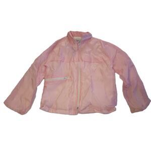 French Toast Girls Windbreaker Jacket Zipper Hoodie Outdoor Pink Size 14 G002